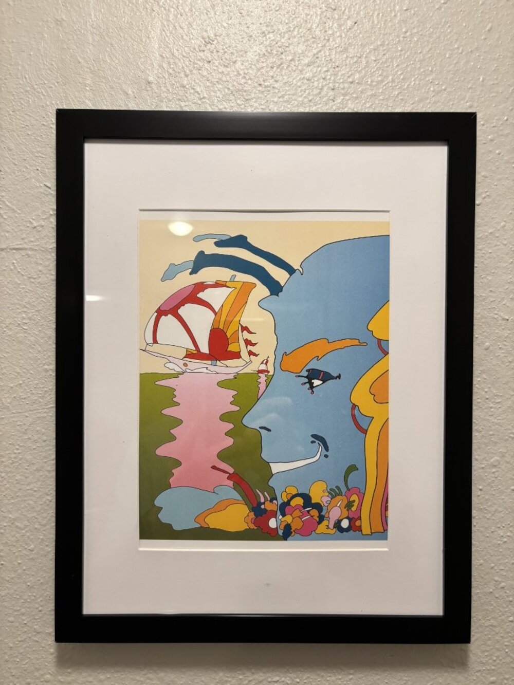 Peter Max Framed 8.5x11 Inch Art Print - Mystic Sailing